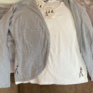 Light grey cami with white tank to match. SizeLarge. Brand new .